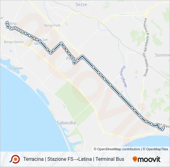 COTRAL Bus Line Map