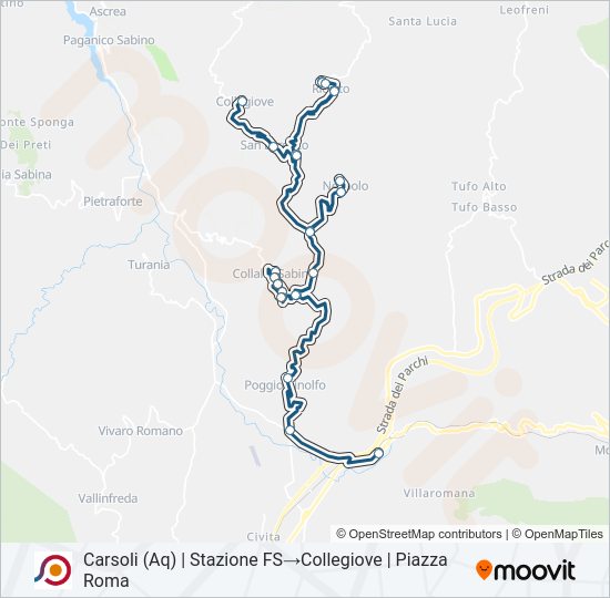 COTRAL bus Line Map