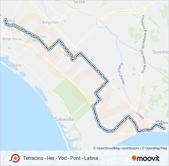 COTRAL bus Line Map