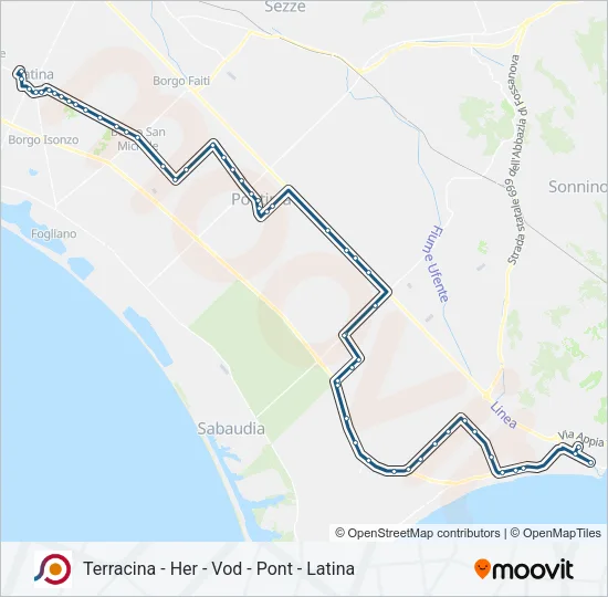 COTRAL Bus Line Map