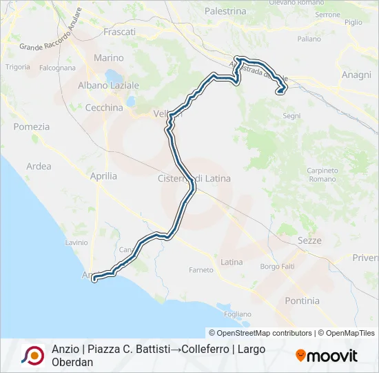 COTRAL Bus Line Map