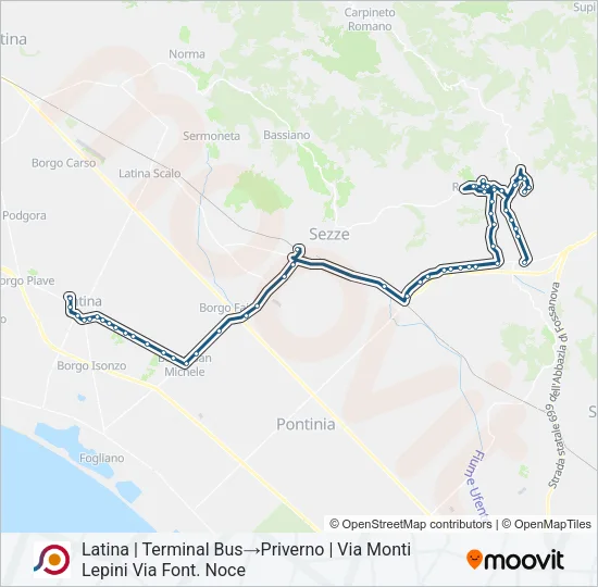 COTRAL Bus Line Map