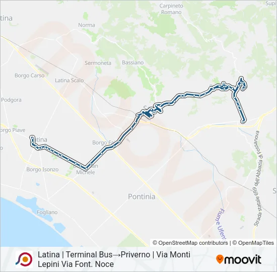 COTRAL Bus Line Map