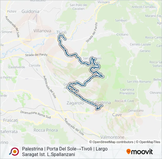 COTRAL Bus Line Map