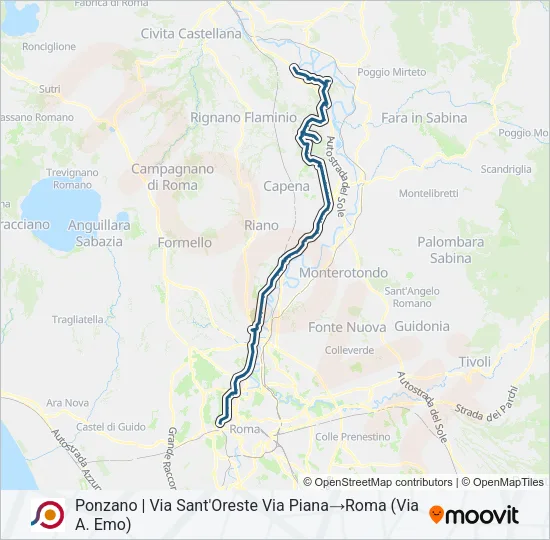 COTRAL Bus Line Map