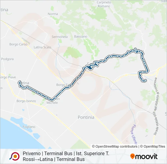 COTRAL Bus Line Map