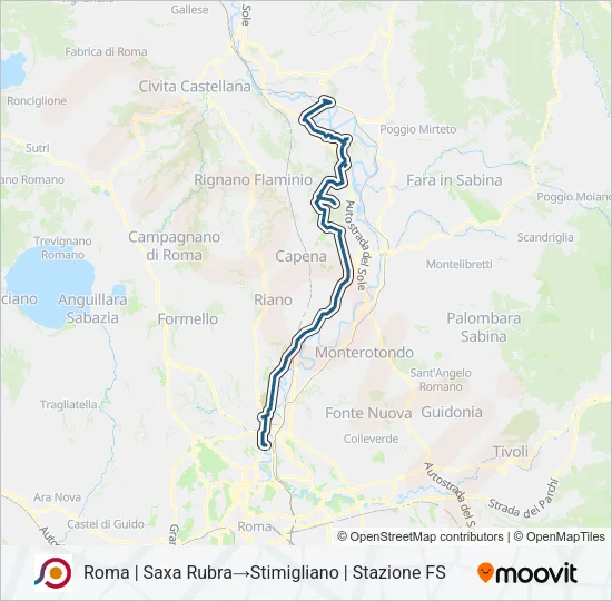 COTRAL Bus Line Map