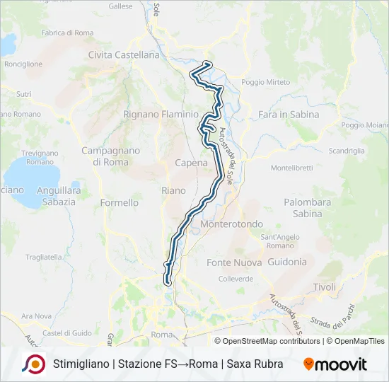 COTRAL Bus Line Map