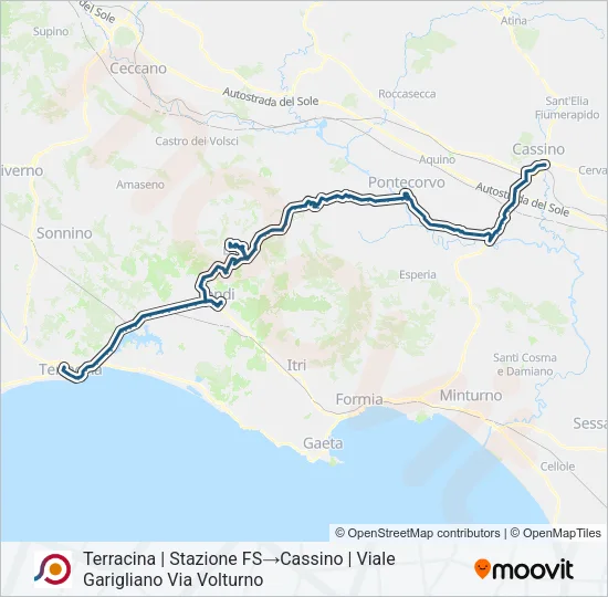 COTRAL Bus Line Map