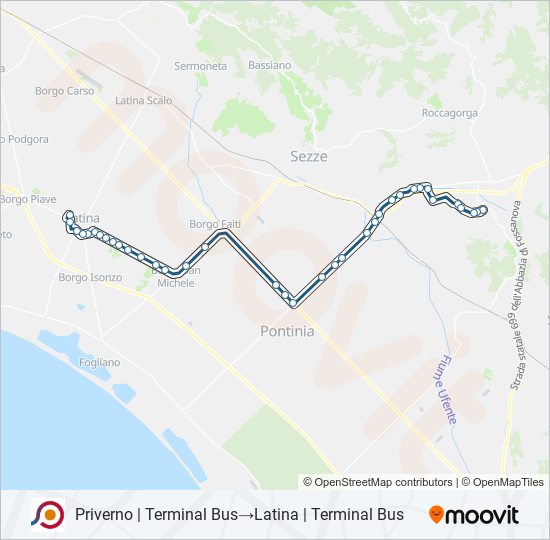 COTRAL bus Line Map