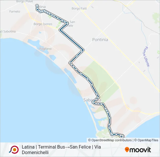COTRAL Bus Line Map
