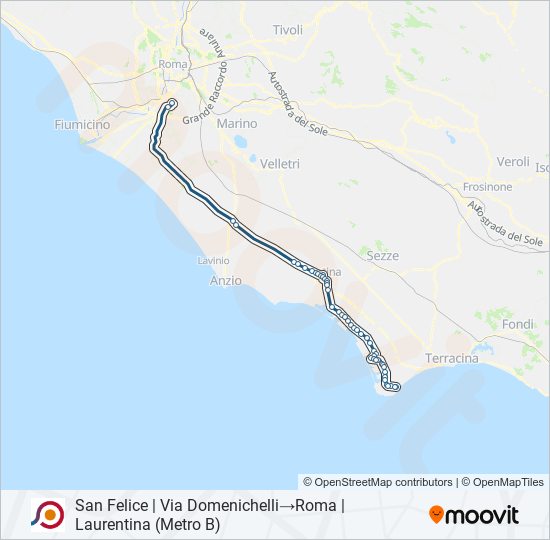 Linea Cotral: Orari, Fermate E Mappe - San Felice | Via Domenichelli‎→ ...