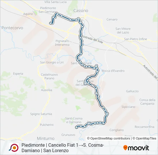 COTRAL Bus Line Map