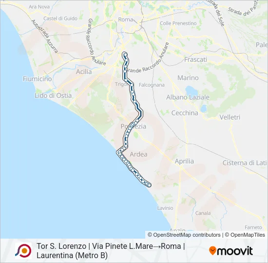COTRAL Bus Line Map