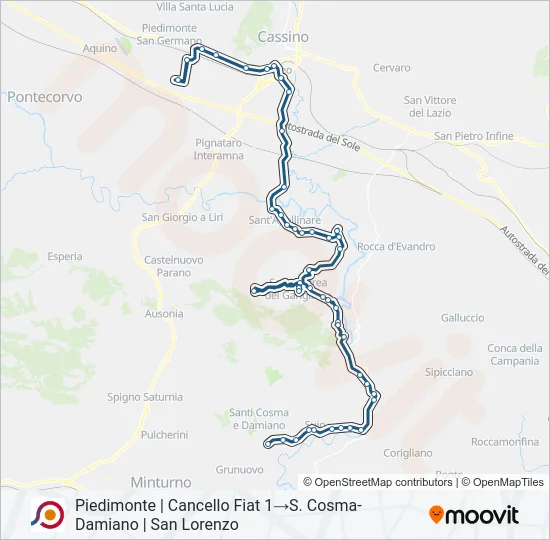 COTRAL Bus Line Map