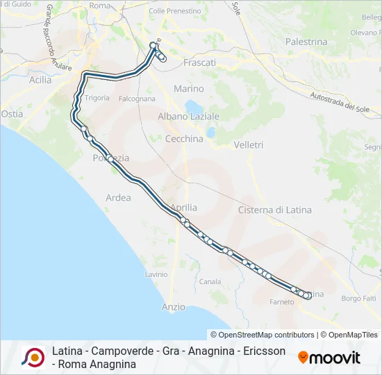 COTRAL Bus Line Map