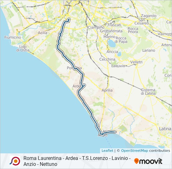 Linea COTRAL: Orari, Fermate E Mappe - Roma | Laurentina (Metro B)‎→ ...