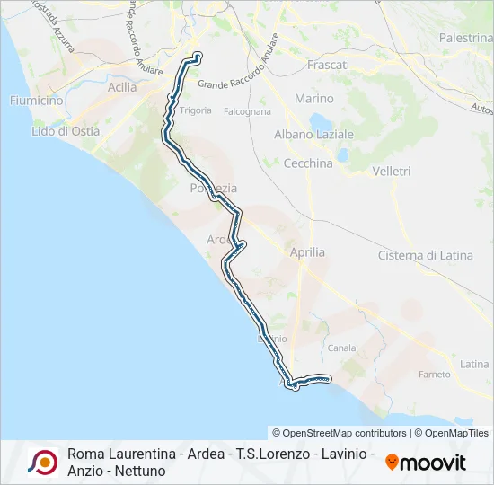 COTRAL Bus Line Map