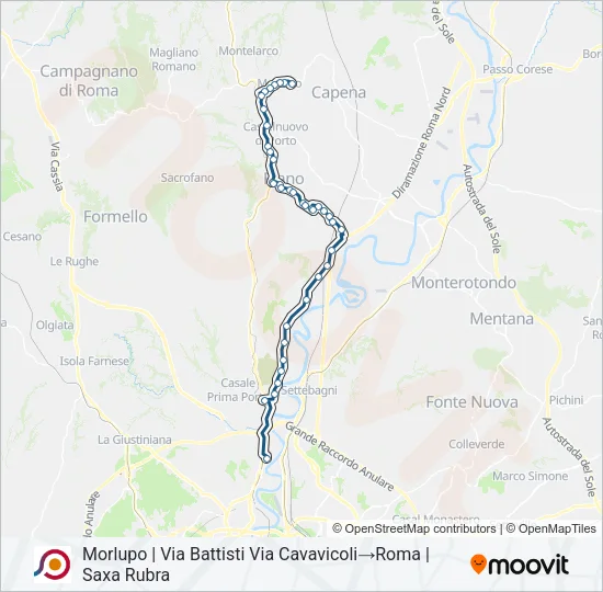 COTRAL Bus Line Map