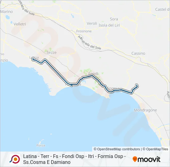 COTRAL Bus Line Map