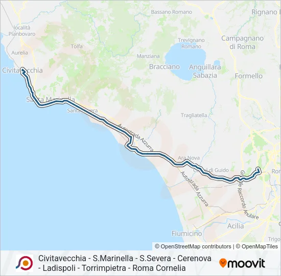 COTRAL Bus Line Map