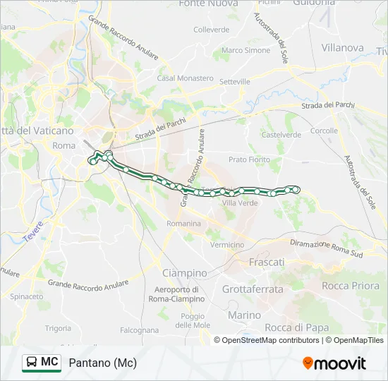 MC Bus Line Map
