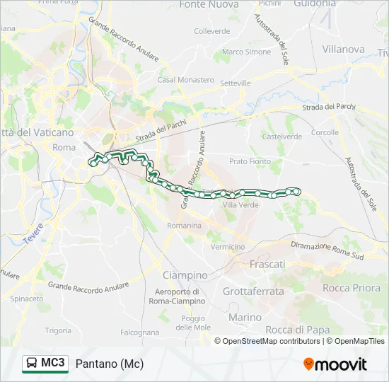 MC3 Bus Line Map
