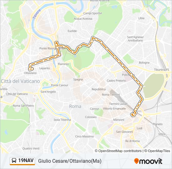 19NAV bus Line Map