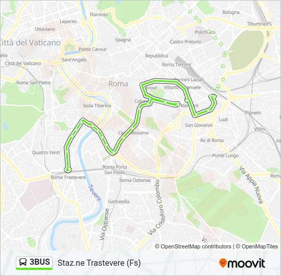3BUS Bus Line Map