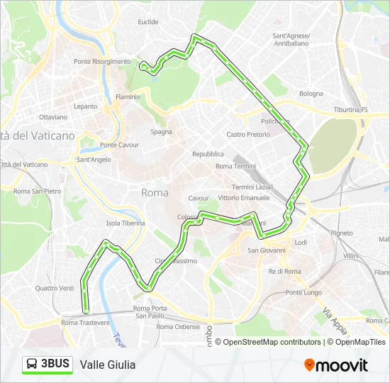 3BUS Bus Line Map
