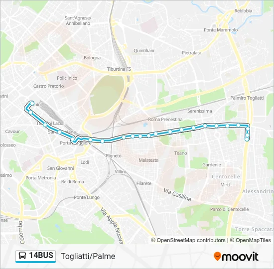 14BUS Bus Line Map