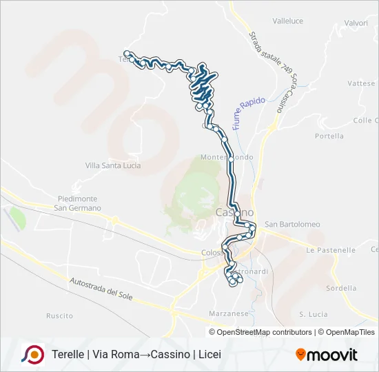 COTRAL Bus Line Map