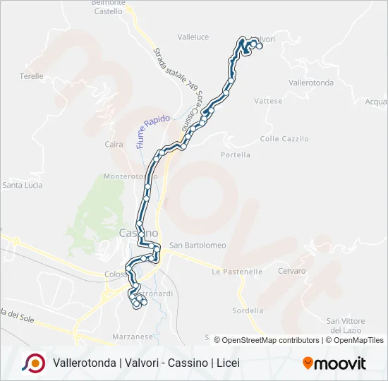 COTRAL Bus Line Map