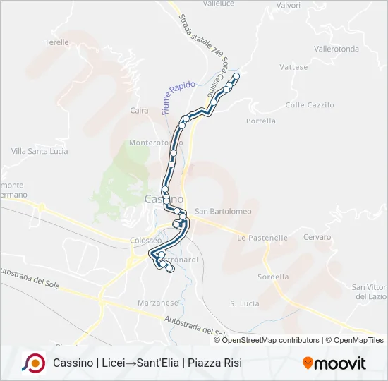 COTRAL Bus Line Map