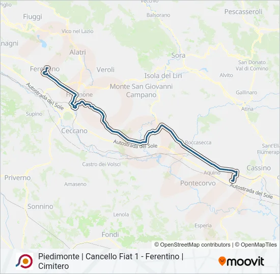 COTRAL Bus Line Map