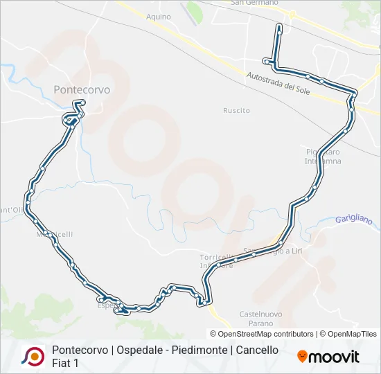 COTRAL Bus Line Map