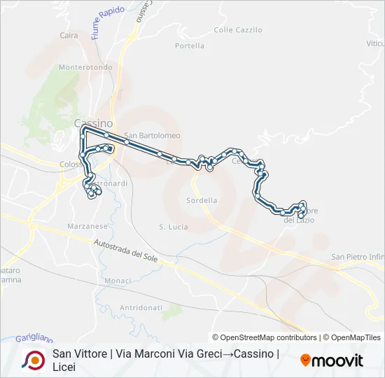 COTRAL Bus Line Map