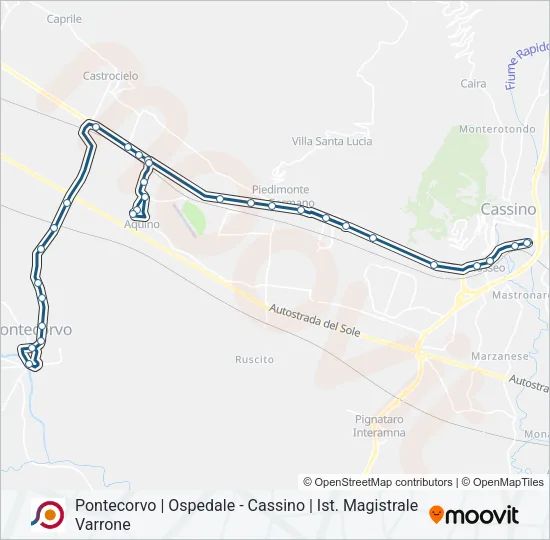 COTRAL Bus Line Map