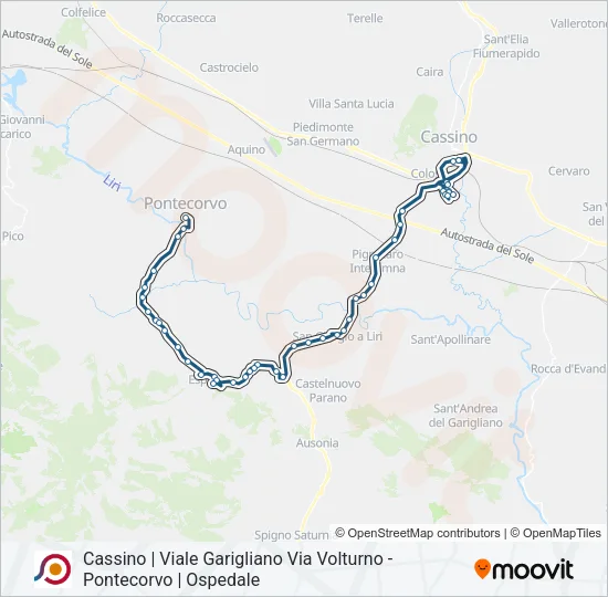 COTRAL Bus Line Map