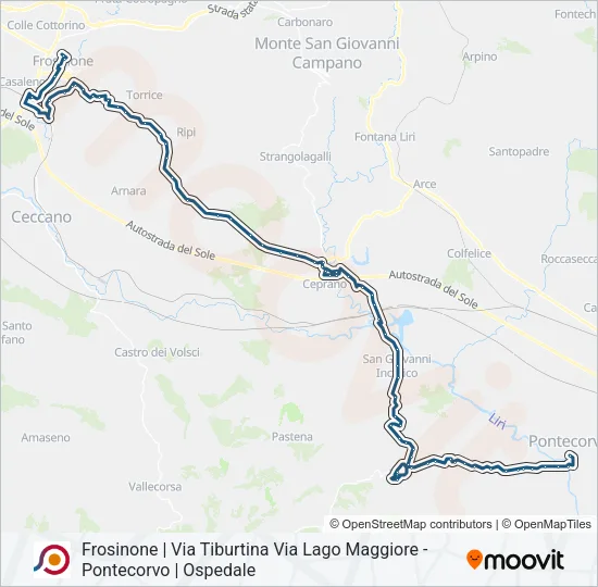 COTRAL Bus Line Map