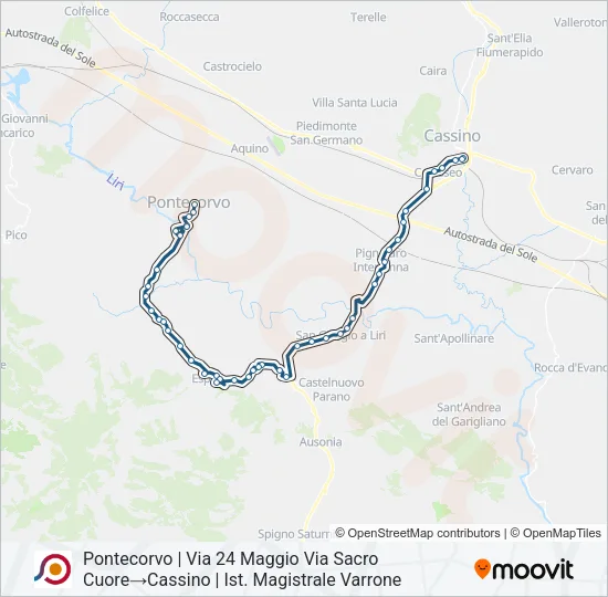 COTRAL Bus Line Map