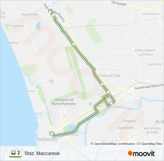2 Bus Line Map