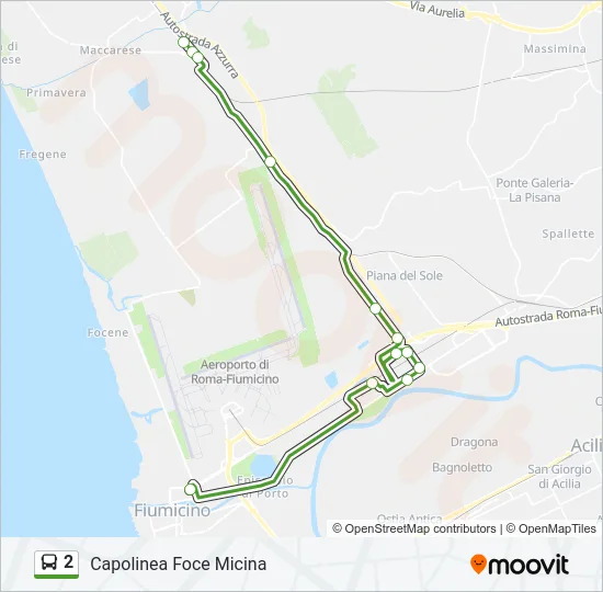 2 Bus Line Map