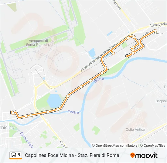9 Bus Line Map
