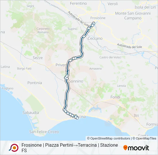 COTRAL Bus Line Map