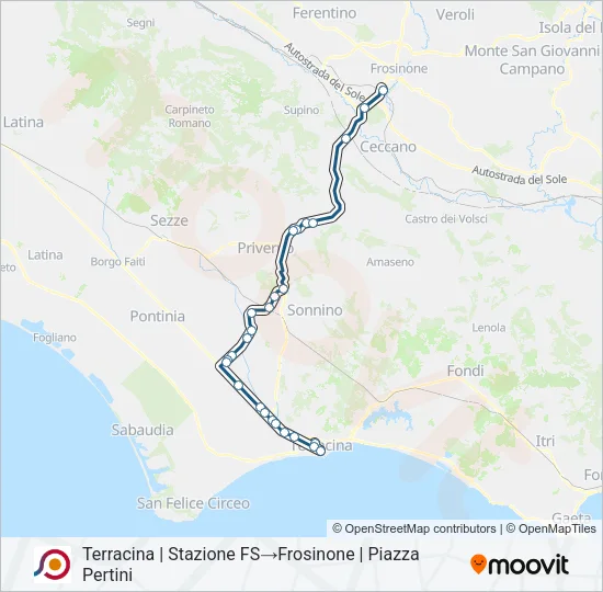 COTRAL Bus Line Map