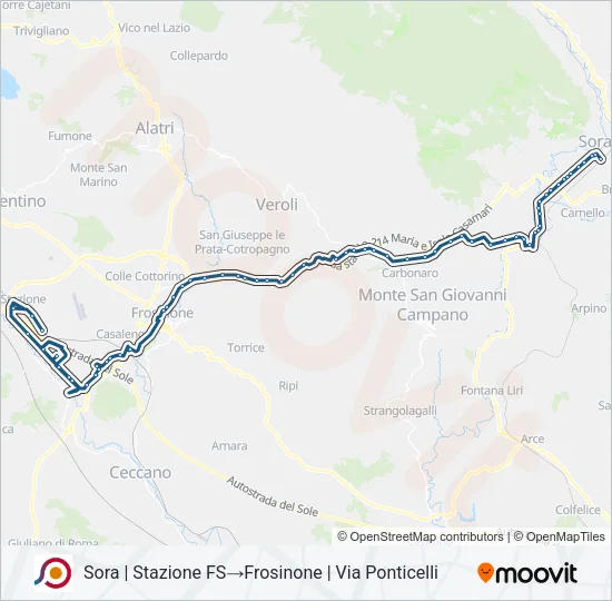 COTRAL Bus Line Map