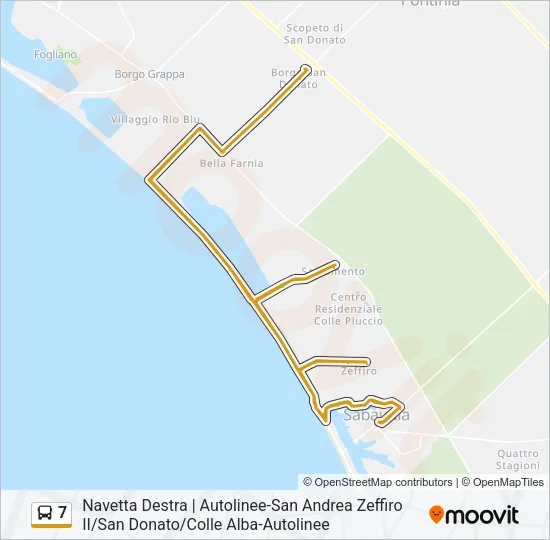 7 Bus Line Map