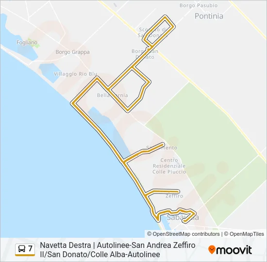 7 Bus Line Map