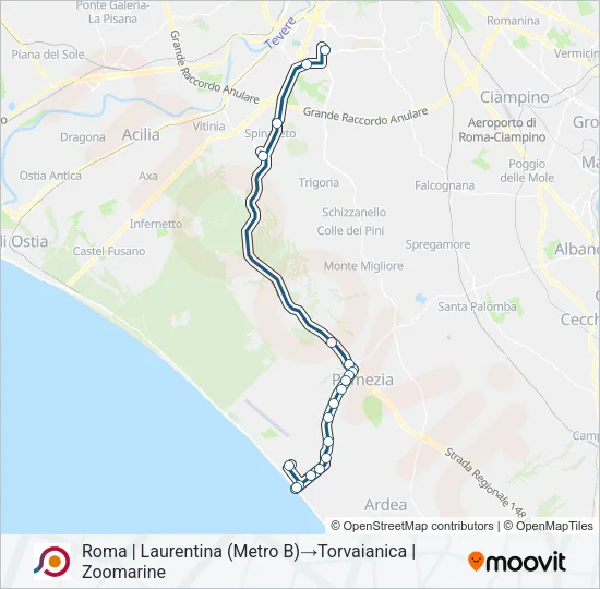 COTRAL Bus Line Map